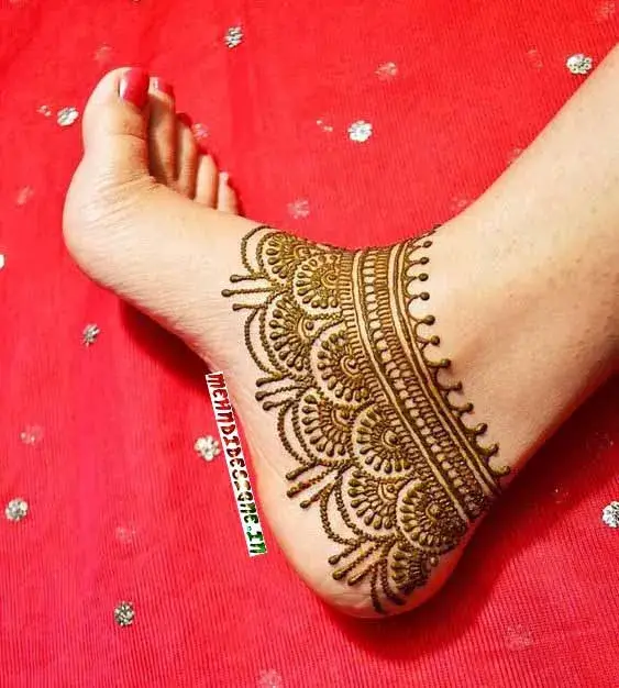 Ankle Side Feet Mehndi Design