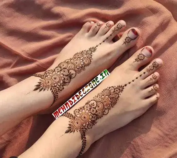 Ankle Side Feet Mehndi Design