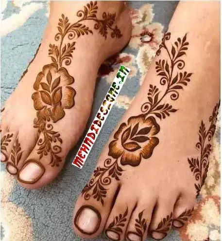 Arabic Style Mehndi Foot Designs