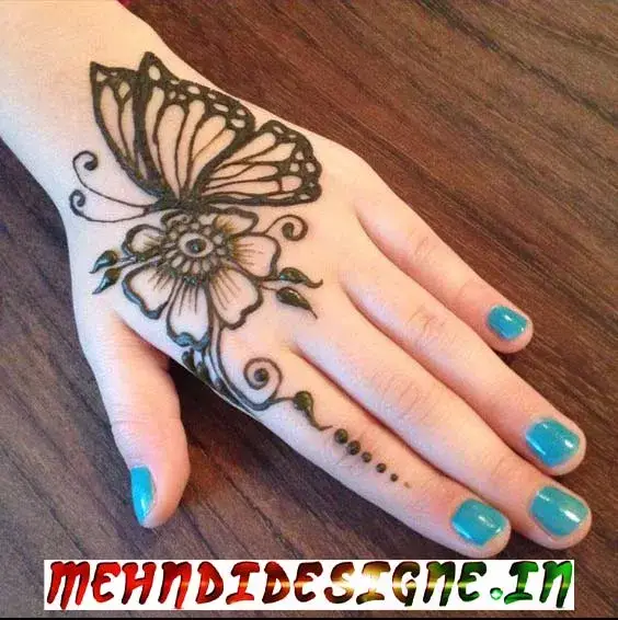 Butterfly Mehndi Designs