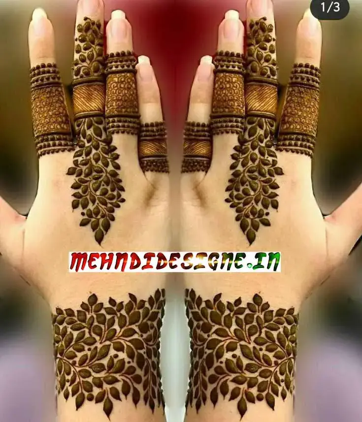 Finger Mehndi Design – Simple and Easy 4