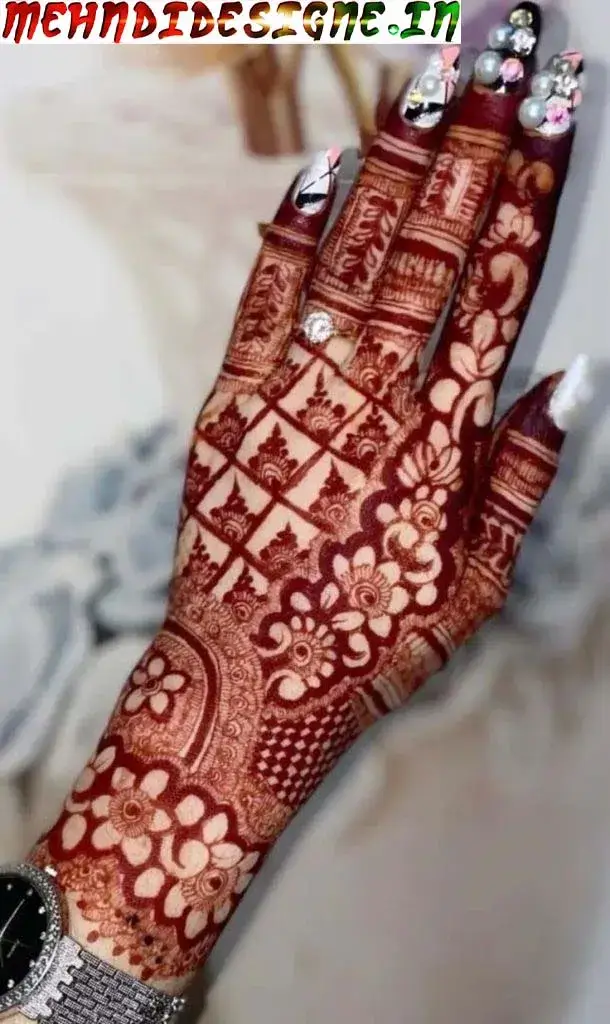 Mehndi design full hand back side