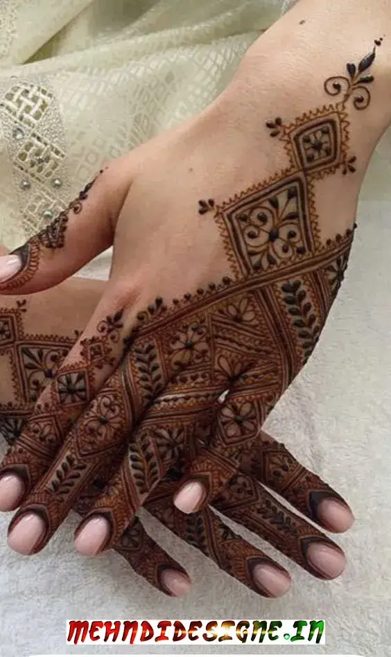 Mehndi design easy and beautiful back side