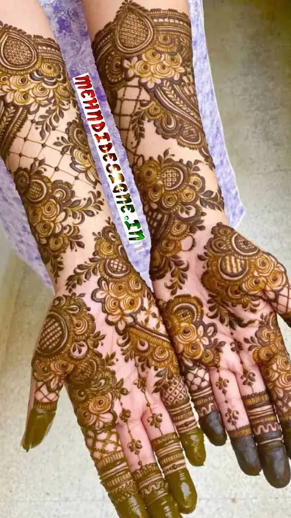 Mehndi design full hand front side