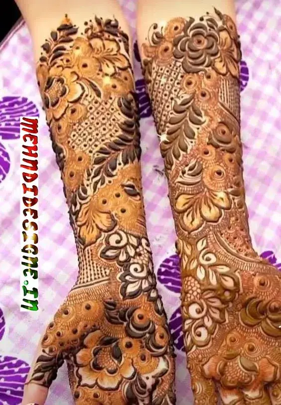 Mehndi design full hand front side