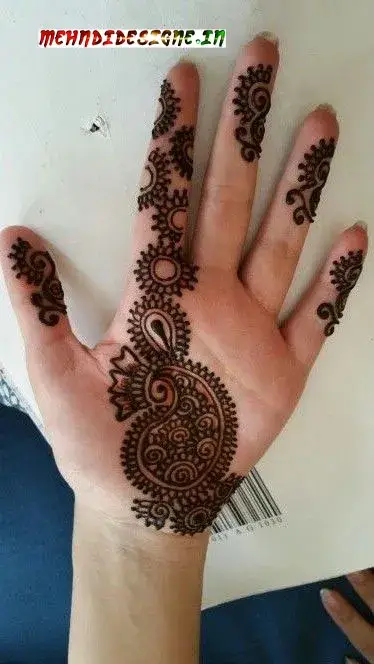 Simple mehndi designs for kids front hand