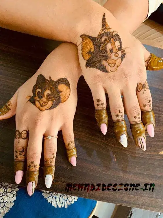 cartoon mehndi designs